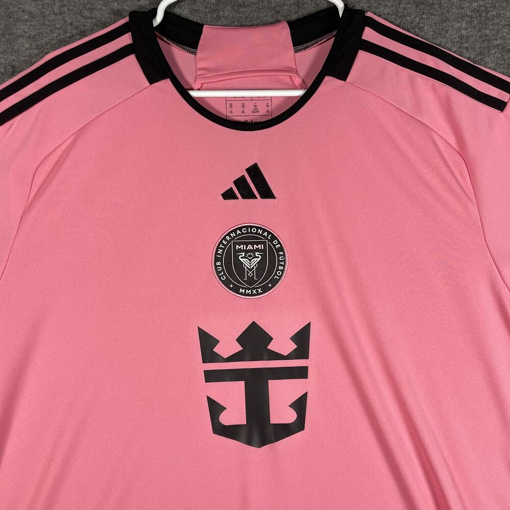 Inter Miami CF Jersey Mens 2XL Pink MLS Soccer Adidas AEROREADY Slim Fit Shirt